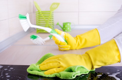 Local office cleaning team handling a London commercial property with access challenges